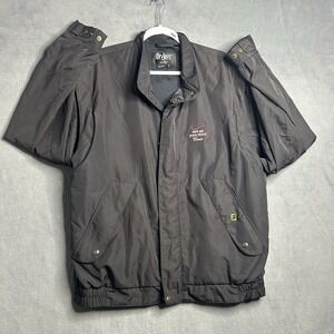 Footjoy DryJoys Jacket Mens Large Black Full Zip  Golf Windbreaker